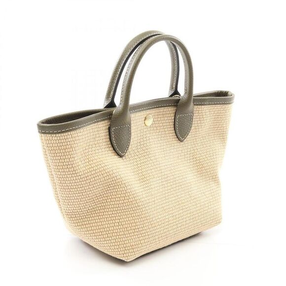 Pre Loved Longchamp Vintage Straw Tote Bag Women brown | beige Handbags - Picture 4 of 4